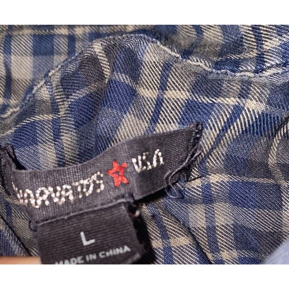 John Varvatos USA Shirt Mens Size Large plaid check‎ Button up - Picture 4 of 10